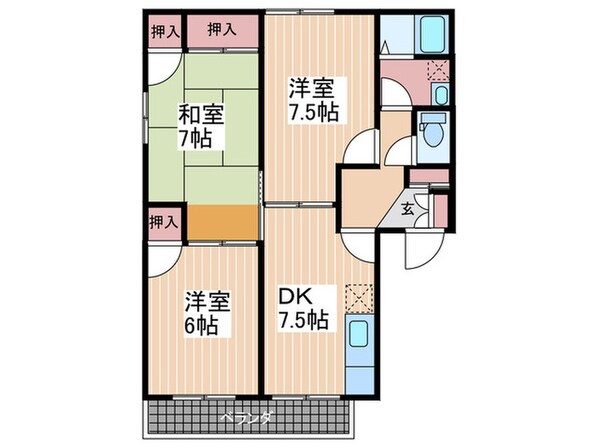 コーポＦ.Ｍ.Ａの物件間取画像